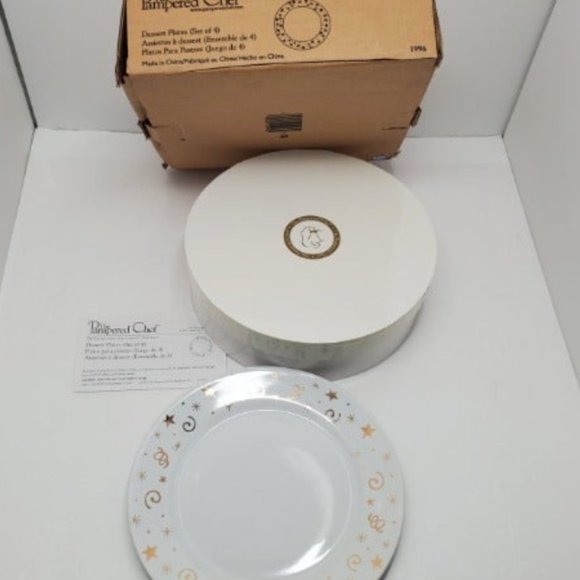 The Pampered chef dessert plate set - Picture 2 of 3